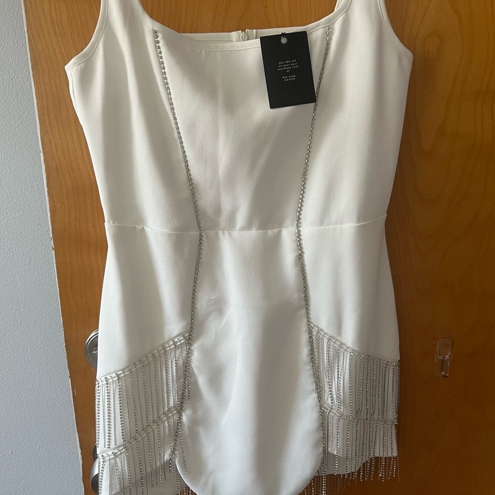 White Mini Dress-Wearhouse